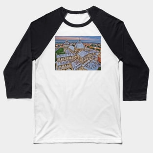 Pisa Cathedral. View from Leaning Tower. Baseball T-Shirt